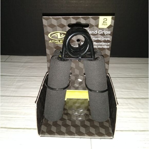 Athletic Works Black Hand Grips Medium Resistance Comfortable Foam Handles - Picture 4 of 9
